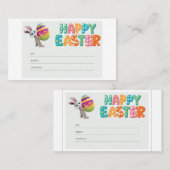 Paaskaart Happy Easter Bunny Visitekaartje (Voorkant / Achterkant)