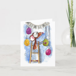 Paaskaart - Happy Paasbanner Feestdagen Kaart