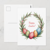 Paaskaart in zachte pastelkleuren briefkaart (Voorkant / Achterkant)