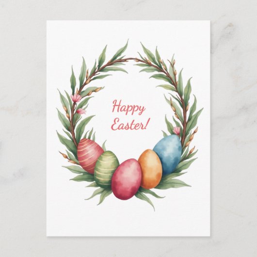 Paaskaart in zachte pastelkleuren briefkaart (Voorkant)