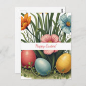 Paaskaart in zachte pastelkleuren briefkaart (Voorkant / Achterkant)