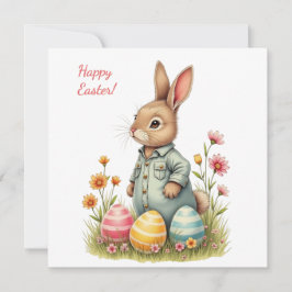 Paaskaart in zachte pastelkleuren feestdagenkaart