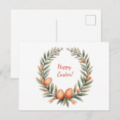 Paaskaart in zachte pastelkleuren feestdagenkaart (Voorkant / Achterkant)