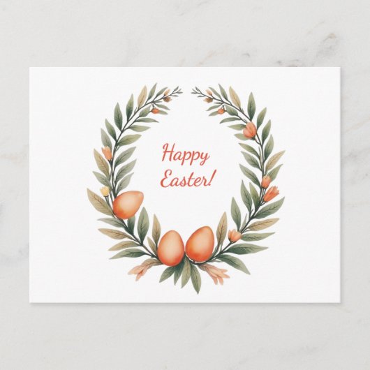 Paaskaart in zachte pastelkleuren feestdagenkaart (Voorkant)