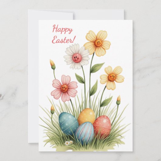 Paaskaart in zachte pastelkleuren feestdagenkaart (Voorkant)