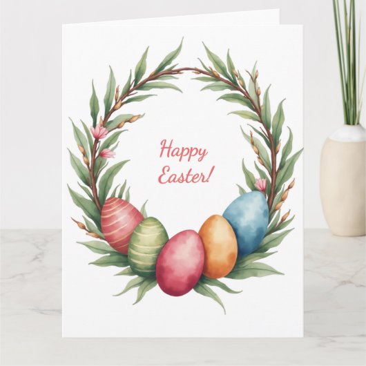 Paaskaart in zachte pastelkleuren kaart (Voorkant)