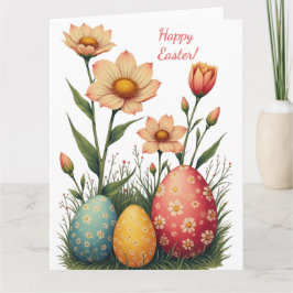 Paaskaart in zachte pastelkleuren kaart