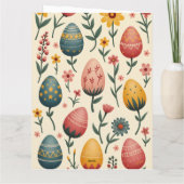 Paaskaart in zachte pastelkleuren kaart (Achterkant)