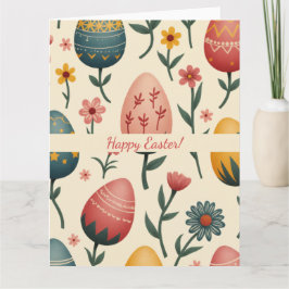 Paaskaart in zachte pastelkleuren kaart
