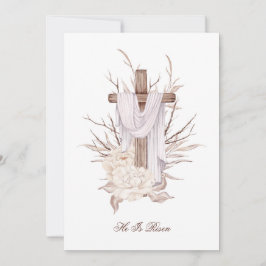 Paaskaart kruist hij bedankkaart