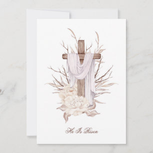 Paaskaart kruist hij bedankkaart