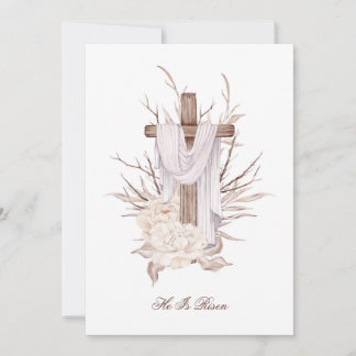 Paaskaart kruist hij bedankkaart