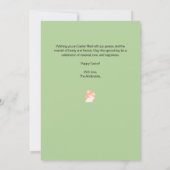 Paaskaart met Bloemen Lijst – Groen Feestdagenkaart (Achterkant)