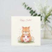 Paaskaart met capibara in pastelkleuren kaart (Staand voorkant)