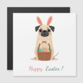 Paaskaart met een afbeelding van een mopshond (Voorkant / Achterkant)