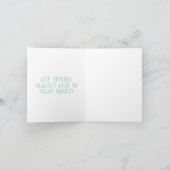 Paaskaart met een dinosaurus in pastelkleuren feestdagen kaart (Binnen)