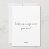 Paaskaart met een konijntje in pastelkleuren feestdagenkaart (Achterkant)