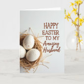 Paaskaart met eieren kaart (Gele Bloem)