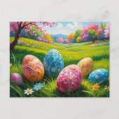 Paaskaart met eierkunst briefkaart (Voorkant)