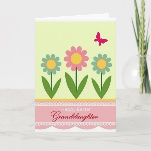 Paaskaart met pastelbloemen kaart (Voorkant)