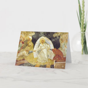 Paaskaart/Pascha Kaart Anastasis Fresco Chora Chur