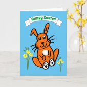 Paaskaart voor Bunny en Daffodis Kaart (Gele Bloem)