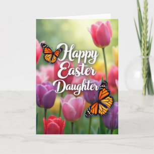 Paaskaart voor dochter met bloemen kaart