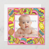 Paaskaart voor eitjes feestdagenkaart (Voorkant / Achterkant)