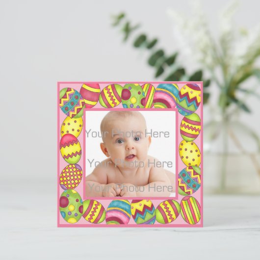 Paaskaart voor eitjes feestdagenkaart (Staand voorkant)