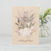 Paaskaart vreedzame paaskaart bedankkaart (Staand voorkant)