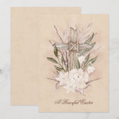 Paaskaart vreedzame paaskaart bedankkaart (Voorkant / Achterkant)