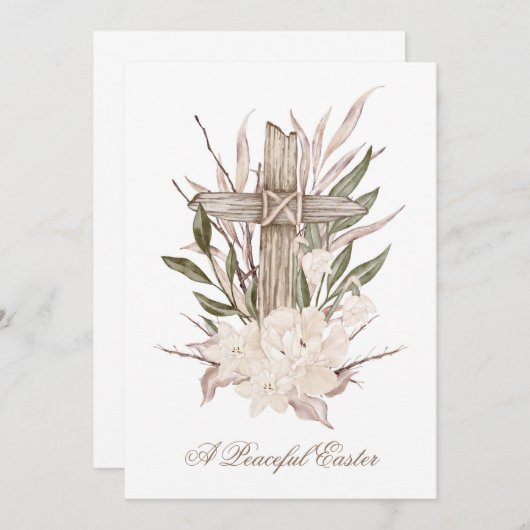 Paaskaart vreedzame paasmakerij hem ontstond bedankkaart (Voorkant / Achterkant)