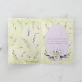 Paaskaart waterverf konijn en eierenmand kaart (Binnen)