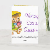 Paaskaarten voor azijngebruik voor kinderen feestdagen kaart (Achterkant)