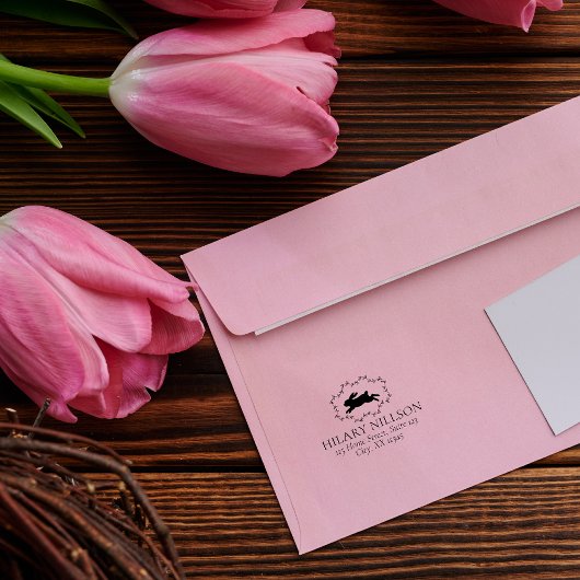 Paaskaartstap | Adres bunny inkt stempel
