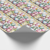 Paaskabouters in Waterverf verjaardagsfeest Cadeaupapier (Hoek)