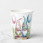 Paaskabouters in Waterverf verjaardagsfeest Papieren Bekers (Achterkant)