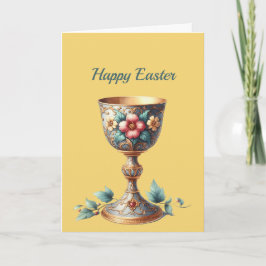 Paaskalice Cup Bloemen Illustratie Feestdagen Kaart