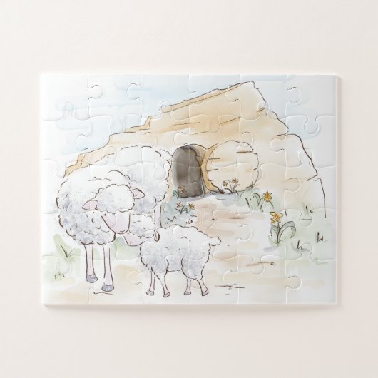 Paaskalk Lege tombe Legpuzzel (Horizontaal)