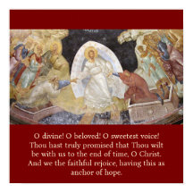 Paaskanon Ode 9 Troparion 1 poster voor Pasen