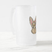 Paaskap met rasterpaaseieren matglas bierpul (Voorkant links)