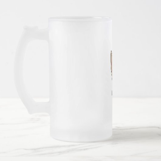 Paaskap met rasterpaaseieren matglas bierpul (Links)