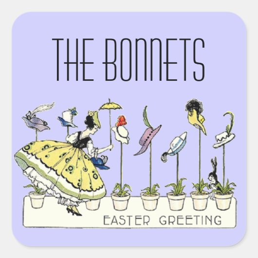 paaskaper vierkante sticker (Voorkant)