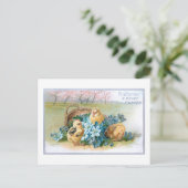 paaskarper met kippen briefkaart (Staand voorkant)