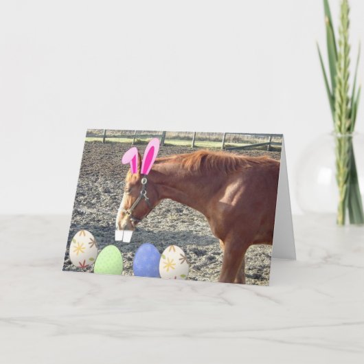Paaskastanjepaard Feestdagen Kaart (Voorkant)