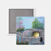 Paaskat Christelijk Kunst Leeg Graf Magneet (Voorkant / Achterkant)