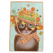 Paaskat in Pasen Bonnet met botervliegen Medium Cadeauzakje (Achterkant)