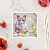 Paaskat met eieren servet (Insitu)