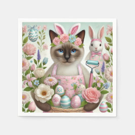 Paaskat met eieren servet