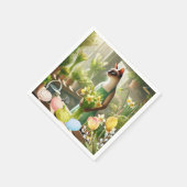 Paaskat met eieren servetten (Hoek)